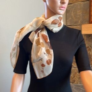 Silk chiffon scarf, vintage 1960s